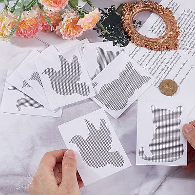 40Pcs 2 Styles Self-adhesive Plastic Window Screen Repair Tapes DIY-GF0010-42-1