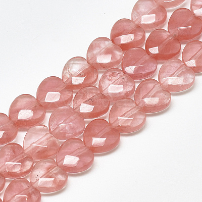 Cherry Quartz Glass Beads Strands X-G-S357-E01-14-1