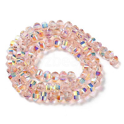 Transparent Electroplate Glass Beads Strands GLAA-Q099-C01-03-1-1