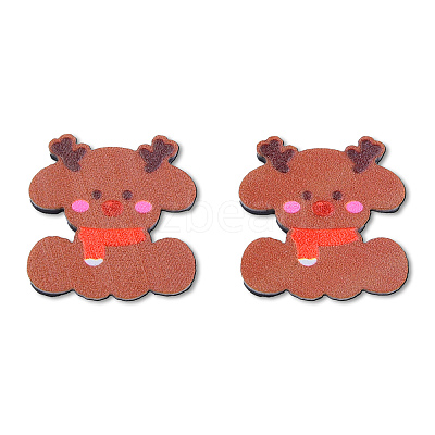 Printed Embossed Opaque Acrylic Cabochons OACR-N135-06C-1