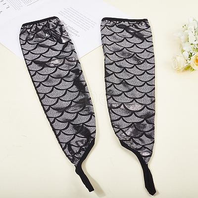 Polyester Fish Scale Gloves AJEW-WH20006-222C-1