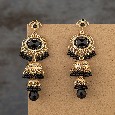 Alloy Acrylic Dangle Stud Earrings FS-WG31A95-06-1