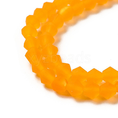 Imitate Austrian Crystal Frosted Glass Beads Strands EGLA-A039-T4mm-MD23-1