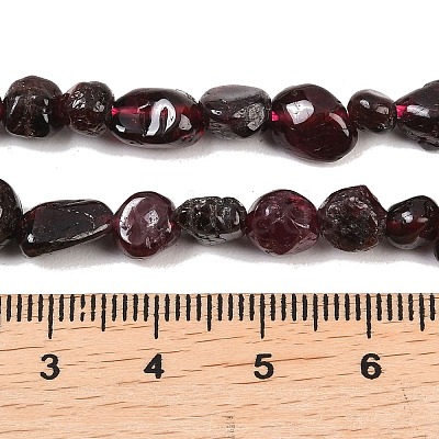 Natural Garnet Nuggets Beads Strands G-J335-32-1