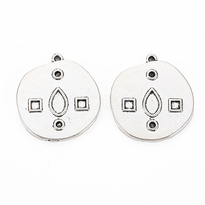 Tibetan Style Alloy Pendant Enamel & Rhinestone Settings TIBEP-N010-005AS-RS-1