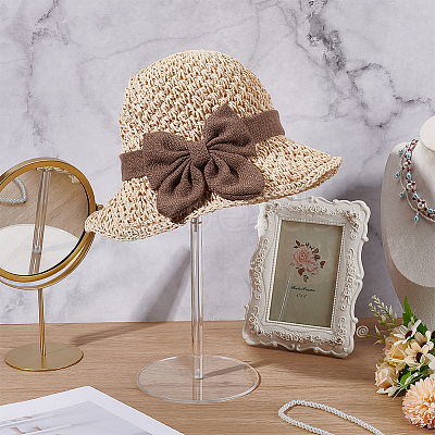Half Round Shaped Acrylic Hat Display Stands for Hat Wig ODIS-WH0086-096-1