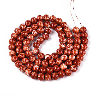 Baking Paint Glass Beads Strands DGLA-N016-10mm-06-1