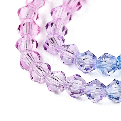 Gradient Color Baking Paint Glass Bead Strands X1-DGLA-A039-T6mm-A06-1