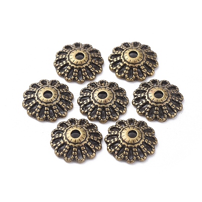 Tibetan Style Fancy Bead Caps LS-TIBE-LF1413YKG-AB-FF-1