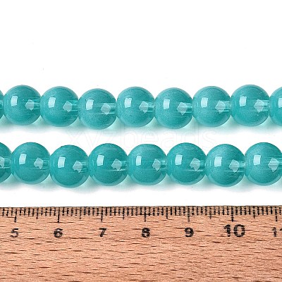 Transparent Glass Imitation Cat Eye Beads Strands GLAA-Q110-01C-07-1