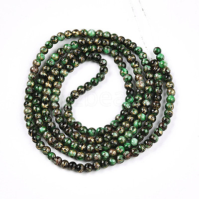 Baking Paint Glass Beads Strands DGLA-N003-4mm-B09-1