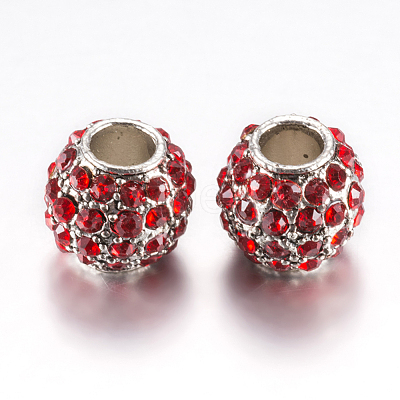 Alloy Rhinestone European Beads PALLOY-F200-03A-1