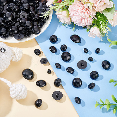 210Pcs 7 Style 1-Hole Plastic Buttons BUTT-AR0001-08-1
