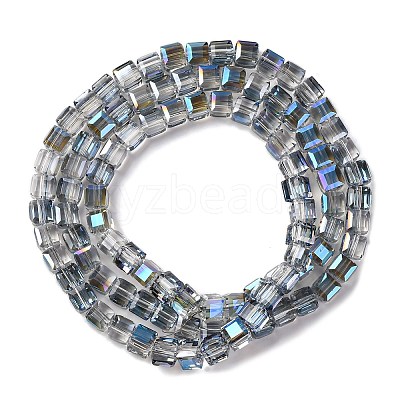 Electroplate Glass Beads Strands EGLA-H108-01A-AB11-1