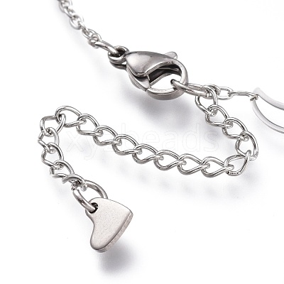 Tarnish Resistant 304 Stainless Steel Cable Chain Anklets AJEW-M026-02P-1