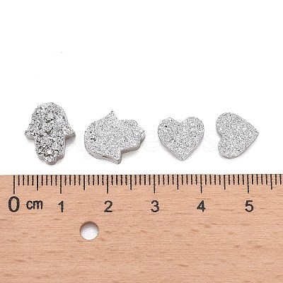 16Pcs 2 Style  Imitation Druzy Gemstone Resin Beads RESI-NB0001-54-1