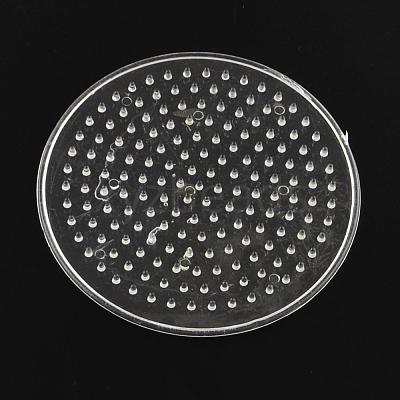 Flat Round ABC Plastic Pegboards used for 5x5mm DIY Fuse Beads DIY-Q009-13-1