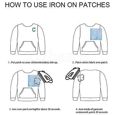 2 Sets Computerized Embroidery Cloth Iron On Patches DIY-GF0006-01-1