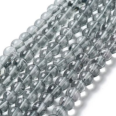Drawbench Transparent Glass Beads Strands GLAD-Q012-6mm-09-1