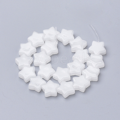 Natural White Jade Beads Strands X-G-Q974-08-1