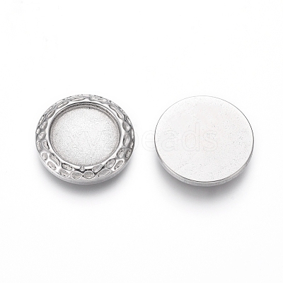 Tarnish Resistant 304 Stainless Steel Cabochons Settings STAS-G214-06P-1