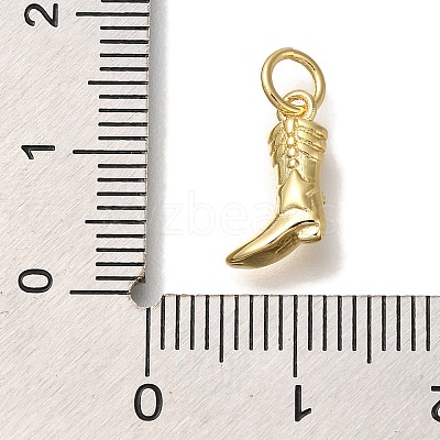 Rack Plating Brass Micro Pave Cubic Zirconia Charms KK-I720-46G-1