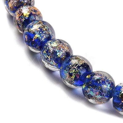 Handmade Dichroic Foil Glass Beads Strands DICH-U001-02D-1