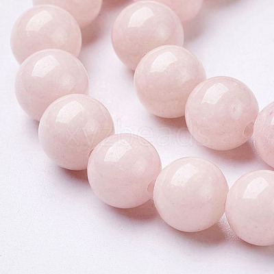 Natural Mashan Jade Round Beads Strands G-D263-8mm-XS02-1