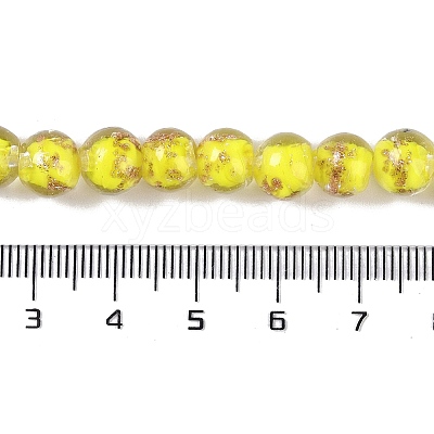 Handmade Gold Sand Lampwork Beads LAMP-Z009-01C-1