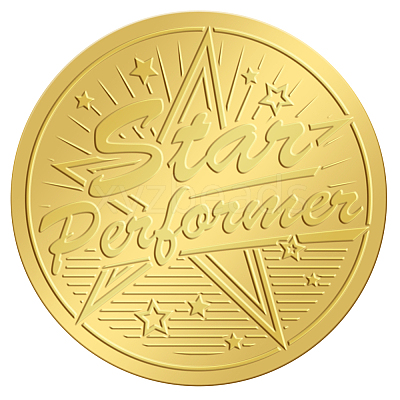 Self Adhesive Gold Foil Embossed Stickers DIY-WH0211-297-1