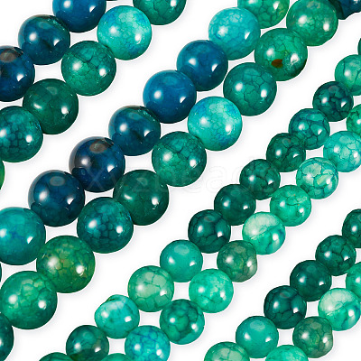2 Strands 2 Styles Natural Dragon Veins Agate Beads Strands G-TA0002-58-1