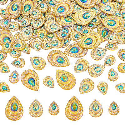 120Pcs 3 Style Opaque Resin Cabochons CRES-GA0001-08-1