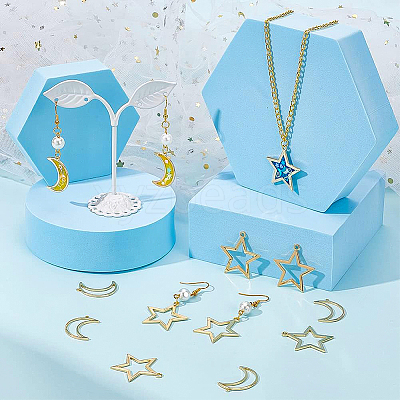 20Pcs 2 Style Brass Open Back Bezel Pendants KK-BC0001-95-1
