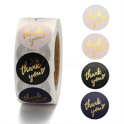 1 Inch Thank You Theme Self-Adhesive Paper Stickers X-DIY-K027-B03-1