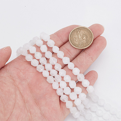 2 Strands Natural White Agate Beads Strands G-AR0005-43B-1