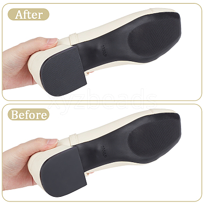 2 Pairs 2 Colors Anti Skid Rubber Shoes Bottom DIY-CN0003-81-1