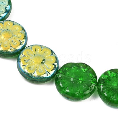 Czech Pressed Glass Beads GLAA-I061-48D-1