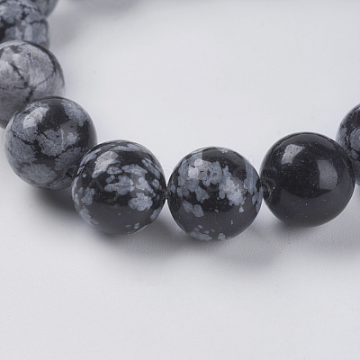 Natural Snowflake Obsidian Beads Strands X-G-G515-10mm-01-1