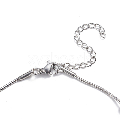 Tarnish Resistant 304 Stainless Steel Round Snake Chain Anklets AJEW-G024-13P-1
