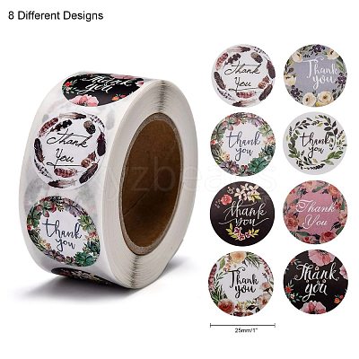 1 Inch Thank You Stickers DIY-G013-A13-1