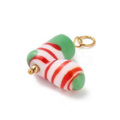 Christmas Handmade Lampwork Pendants LS-STAS-C147-03E-1