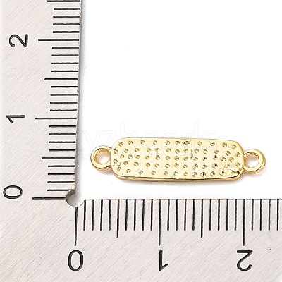 Beach Theme Rack Plating Brass Rectangle Connector Charms KK-P261-08A-G04-1