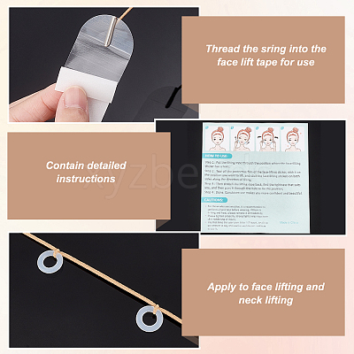 Face Lift Tape with Polyester Rope AJEW-WH0505-72-1