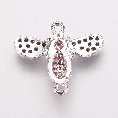 Brass Cubic Zirconia Links ZIRC-K070-03-C01-1