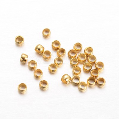 Rondelle Brass Crimp Beads LS-X-KK-L134-27G-1