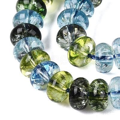 Crackle Transparent Glass Beads Strands GLAA-N074-02A-12-1