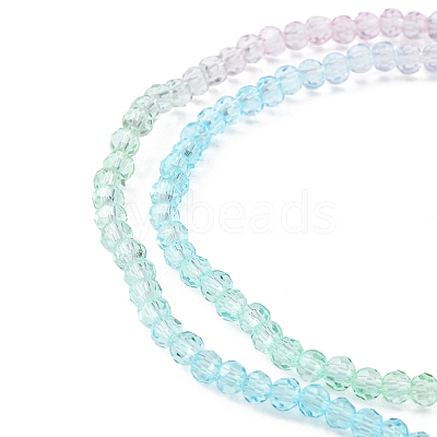 2 Strand Transparent Glass Beads Strands GLAA-YW0001-54-1