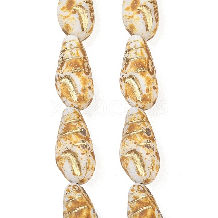 Czech Pressed Glass Beads GLAA-I061-49B-1