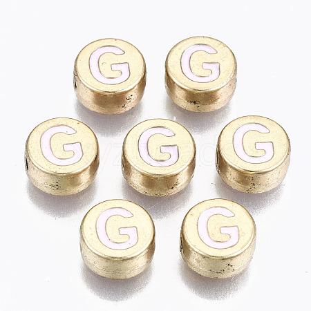 Alloy Enamel Beads ENAM-S122-029G-RS-1