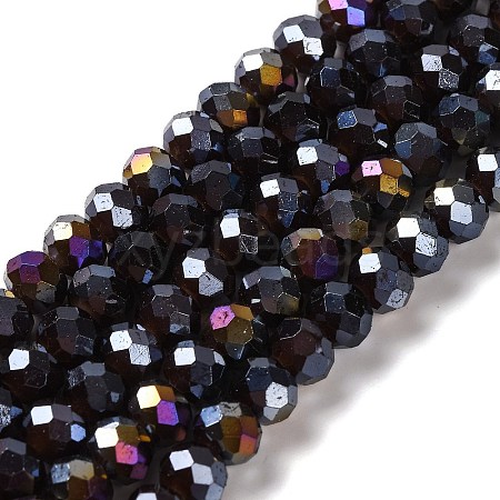 Baking Electroplate Glass Beads Strands DGLA-A039-J8mm-B20-1